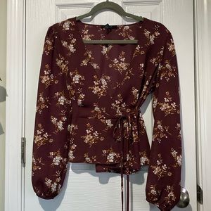 Forever 21 Tie Wrap-Around Blouse